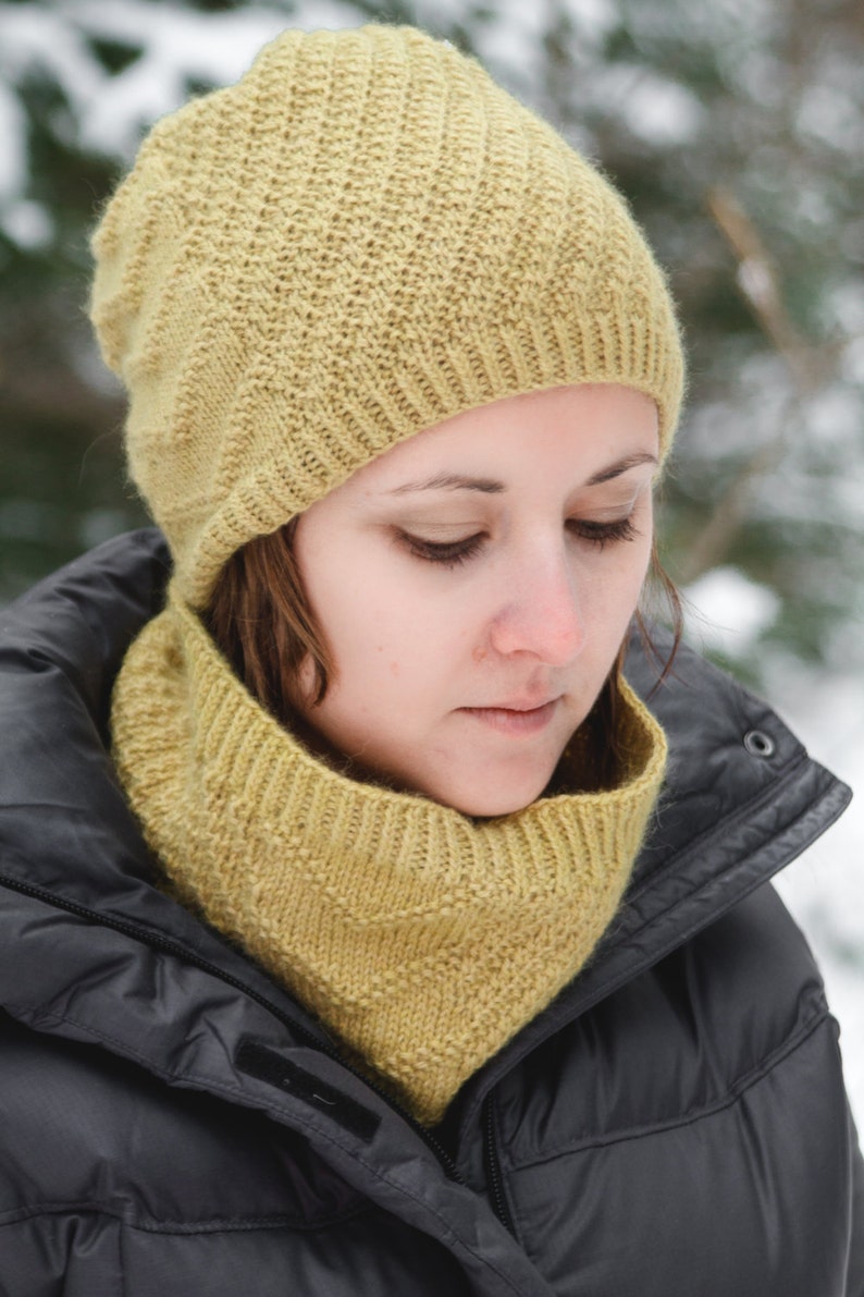 KNITTING PATTERN PDF File for Textured Sport Weight Cowl Loop Etsy