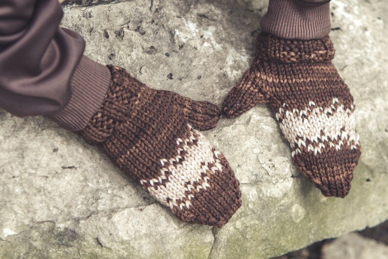 PDF File KNITTING PATTERN for Worsted Weight Colorwork Mittens Etsy