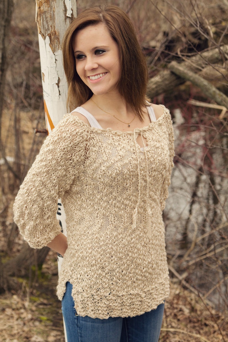 PDF KNITTING PATTERN File for Teen/women's Summer Pullover Etsy