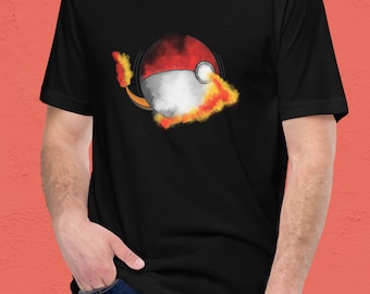 Pokeball x Charmander T-Shirt | Poke Shirt Fan Design | Video Game Shirt