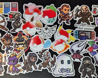 Packs d'autocollants pour jeux vidéo rétro | Stickers pixels