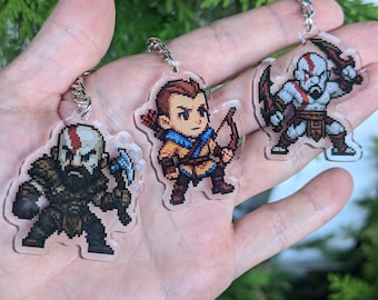 GOW Keychains | God of War Charm Acrylic Double-Sided