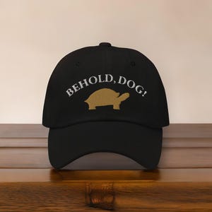 Behold Dog Embroidered Dad Hat | Elden Ring Turtle Baseball Cap