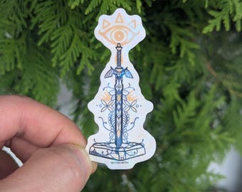 Pegatina holográfica de la Espada Maestra / Calcomanía BOTW de la Leyenda de Zelda
