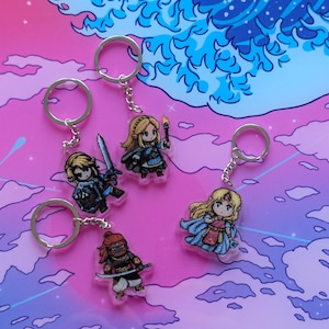 Zelda Keychain | Link Pixel Art Acrylic Charm | TOTK LBW Majora's Mask Nintendo Fan Art