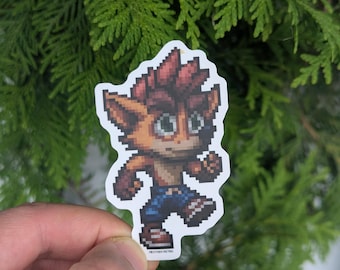 Pixel Crash Bandicoot Sticker | PS1 Inspired Decal