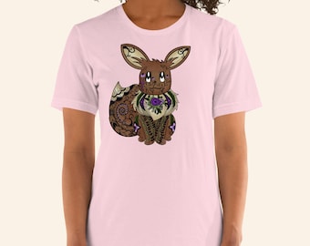 Floral Eevee T-Shirt | Gen1 Poke Monster Tee