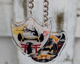 Ghost of Yotei Keychain | GOT & GOY Samurai Mask Charm