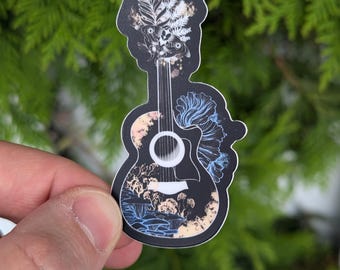Pegatina de tatuaje de guitarra de Joel Ellie de TLOU / Pegatina de creación de fans / Calcomanía resistente a rayos UV y arañazos / Arte de videojuego no oficial