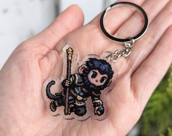 Black Myth Wukong Keychain | Double-Sided Acrylic Video Game Charm