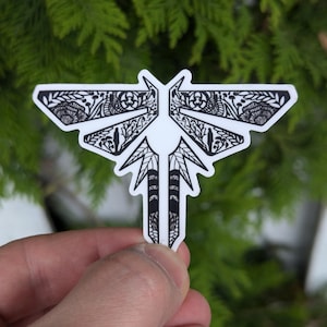 Adesivo Fireflies di Last of Us in vinile / Decalcomania TLOU Mandala resistente ai raggi UV e ai graffi / Design non ufficiale dei fan ispirato al famoso videogioco e serie TV