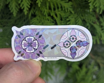 SNES Controller Sticker | Retro Nintendo Floral Fan Art Decal