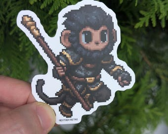 Pixel Black Myth Wukong Sticker | UV & Scratch Resistant Vinyl Decal