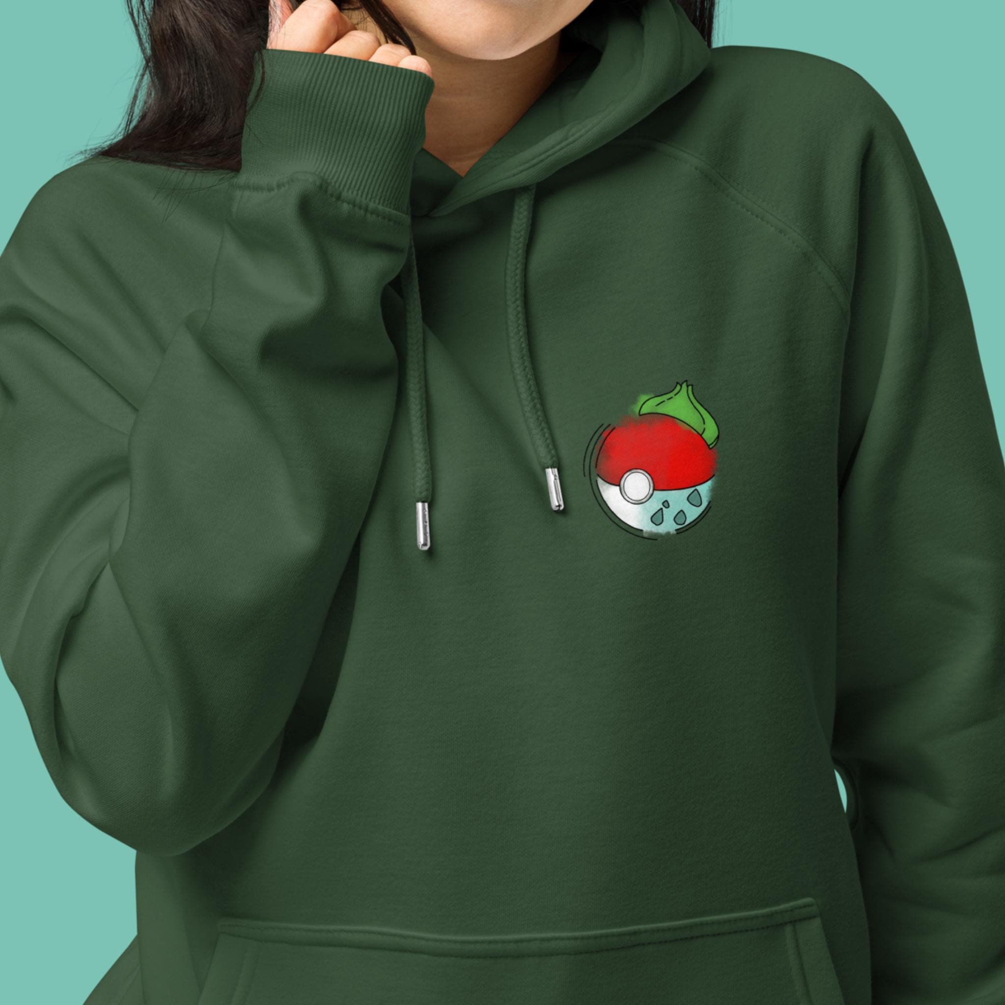 Sweat à Capuche Pokémon Pikachu Homme Taille M – Vert, Logo Kanto – Zip Et Poches