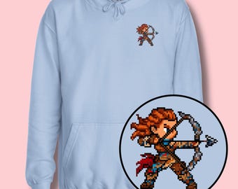 Pixel Horizon Hoodie | Aloy Sweater Inspired by Hit Video Game Zero Dawn & Forbidden West