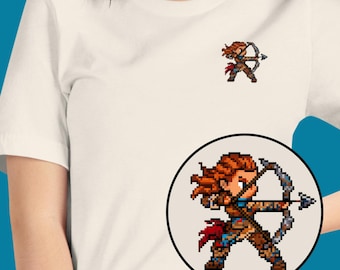 Pixel Aloy Horizon T-Shirt | Zero Dawn & Forbidden West Retro Unisex Gamer Tee