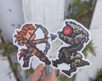 Horizon Stickers | Retro Pixel Aloy & Watcher Zero Dawn Decals