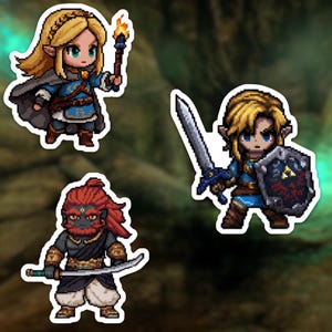 Adesivo in vinile TOTK Zelda Link Ganondorf / Decalcomania in vinile opaco Tears of the Kingdom resistente ai raggi UV e ai graffi / Laptop, bottiglie, quaderni.