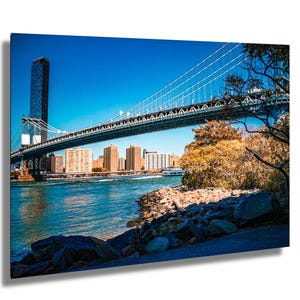 Manhattan Bridge NYC Photography Print – Iconic Urban Wall Art | New York Cityscape | Father and Son Travel Fine Art Photo