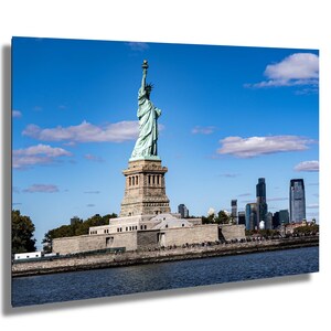 Statue of Liberty NYC Wall Art – New York Travel Print | Iconic Landmark Photo from Ferry | Statue of Liberty Photo Print NYC Photography
