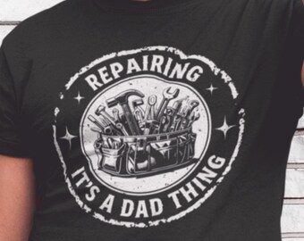 Funny Dad Repairman Shirt, Dad Slogan Shirt, Father&#39;s Day Gift for Him, Mechanic Blue Collar Shirt, Mechanic Gift, Dad Tools Joke TShirt