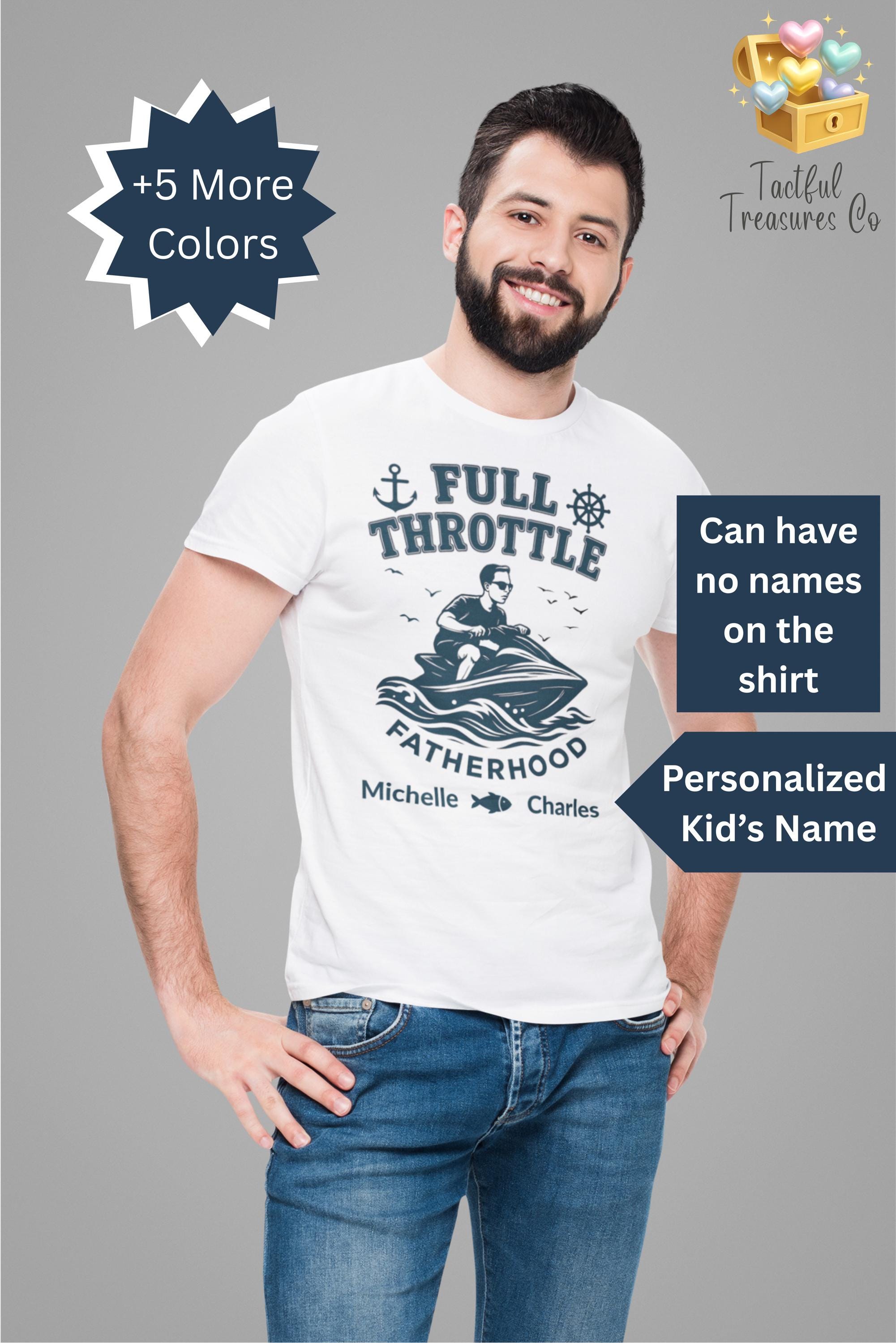 Funny Custom Jetski Dad Shirt, Personalized Ocean Shirt Gift for Him, Father Summer T-Shirt for Jet Ski Lover, Father's Day Gift, Lake Life