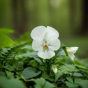 White Pansy – 30 Seeds – Biennial, Flowerbeds, Pots, Large White Flowers, Sturdy Stem, Resistant to Harsh Climates