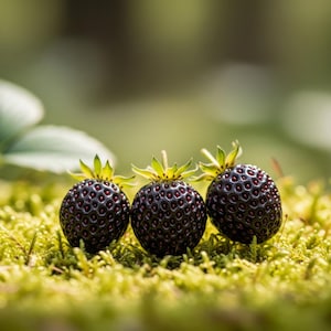 Black Strawberry – 10 Seeds – Rare Black Strawberry, Intense Flavor, High Quality, Ideal for Vegetable Garden and Balcony, Non-GMO