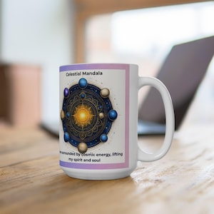 Cosmic Design Mug - Celestial Mandala of the Cosmos. Galaxy Coffee Cup, Universe Drinkware, Gift for Mindfulness and Spiritual Souls.
