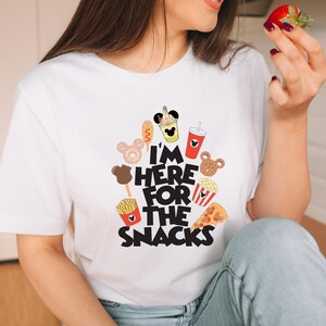 Disney I&#39;m Here For The Snacks Shirt, Disney Vacation Shirt, Disney Family Shirt, Disneyland Shirt, Theme Park Shirt, Disneyland Trip Shirt