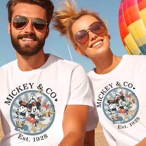 Retro Mickey & Co 1928 Shirt, Vintage Disney Shirt, Mickey And Co, Disneyworld Shirts, Family Mickey And Friends Shirt, Disney Family Shirt