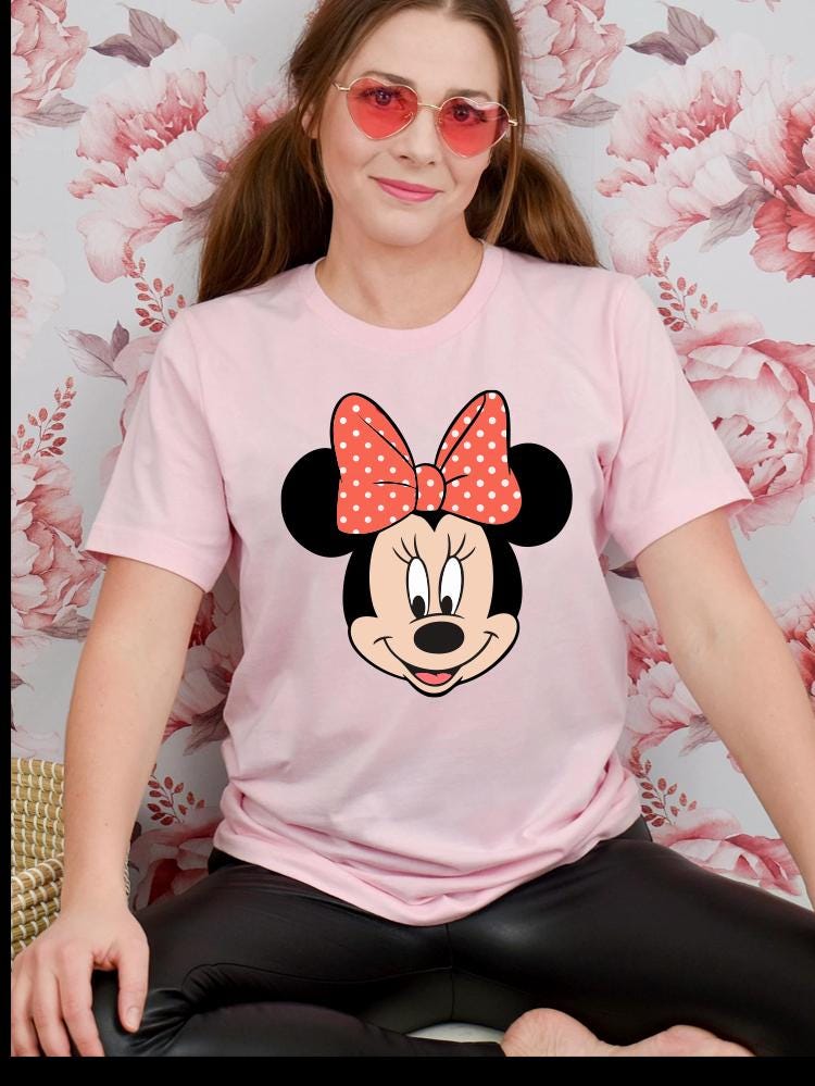 T-shirt Minnie Mouse, chemise Minnie Disney, chemise à carreaux Minnie, chemises cadeaux Disney, chemises Disney pour enfants, chemise Minnie, jolie c