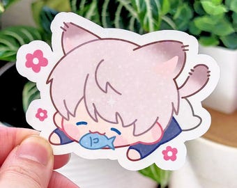 Adesivo in vinile Xavier Kitty Butler: Amore e spazio profondo