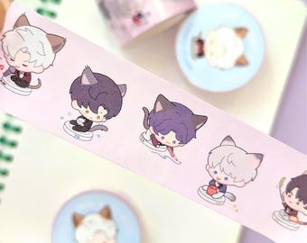 LADS Chibi Kitty Roomba Parade Washi Tape: Love and Deepspace Merch