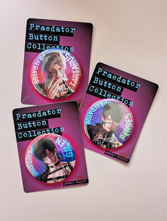Praedator Sylus Zayne Caleb Metal Pinback Button: Love and Deepspace
