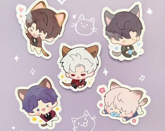 LADS Chibi Kitty Vinyl Sticker Set: Love and Deepspace