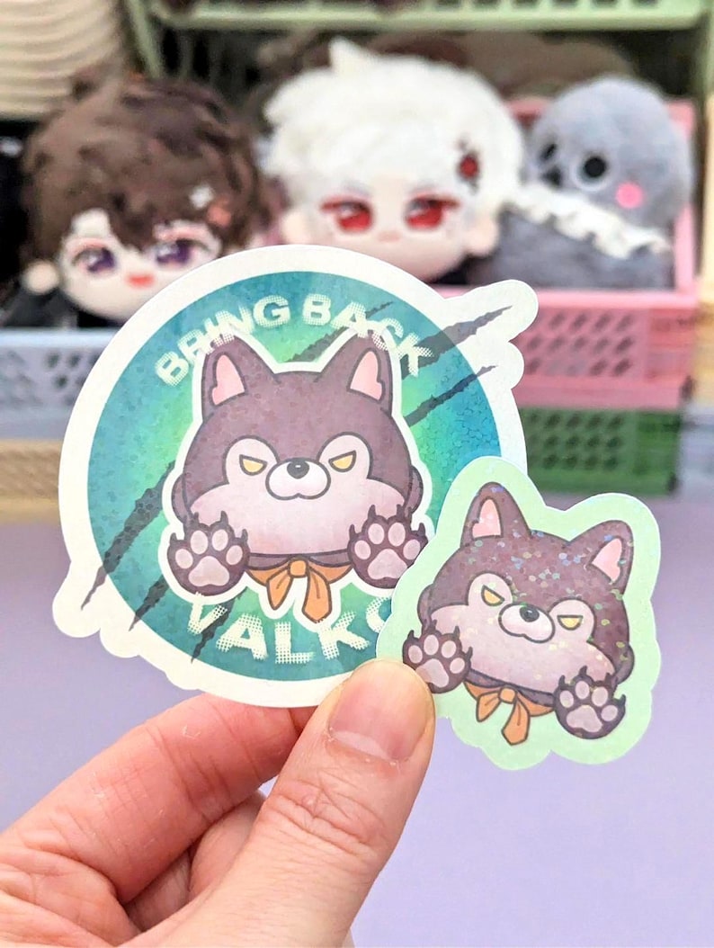 Bring Back Valko Wolfie Holo Vinyl Stickers: Love and Deepspace image 6