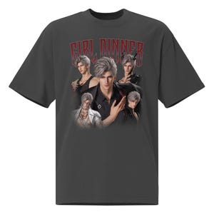 Sylus Girl Dinner - Love and Deepspace - Unisex oversized faded t-shirt
