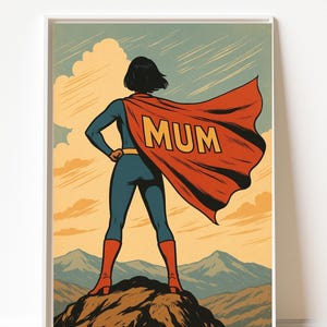 Superhero Mom Posters – 22 Printable Designs for Mother&#39;s Day | PNG Instant Download