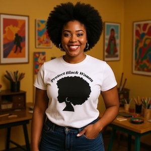 Heavyweight Unisex Crewneck T-shirt | Protect Black Women