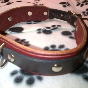 Heavy Duty Latigo and Veg-Tan Leather Dog Collar image 3