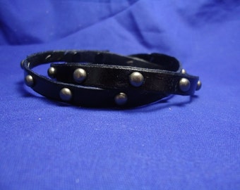 Leather Wrap Style Bracelet With Studs
