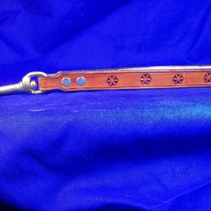 Leather Dog Tag Lead - Leash