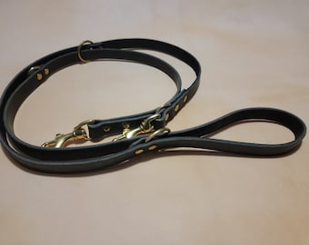 European Style Leather Training and Service Dog Leash