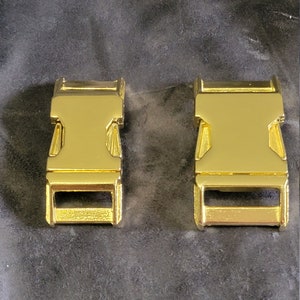 CLOSEOUT -Zinc Cast Alloy Side Release Buckles - Polished Brass - SECONDS (Cosmetic)
