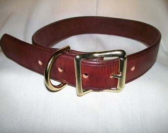 1-1/2" Wide Leather Dog Collar