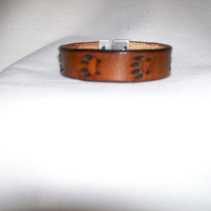 Paw Print Leather Bracelet image 2
