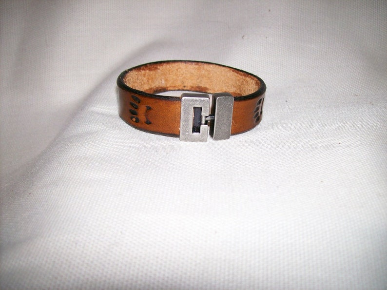 Paw Print Leather Bracelet image 3