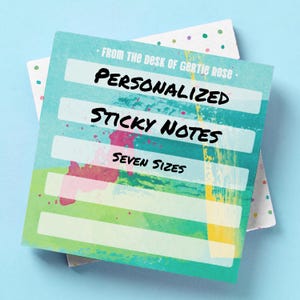 Personalized Sticky Notes: Colorful Paint Splatter Background