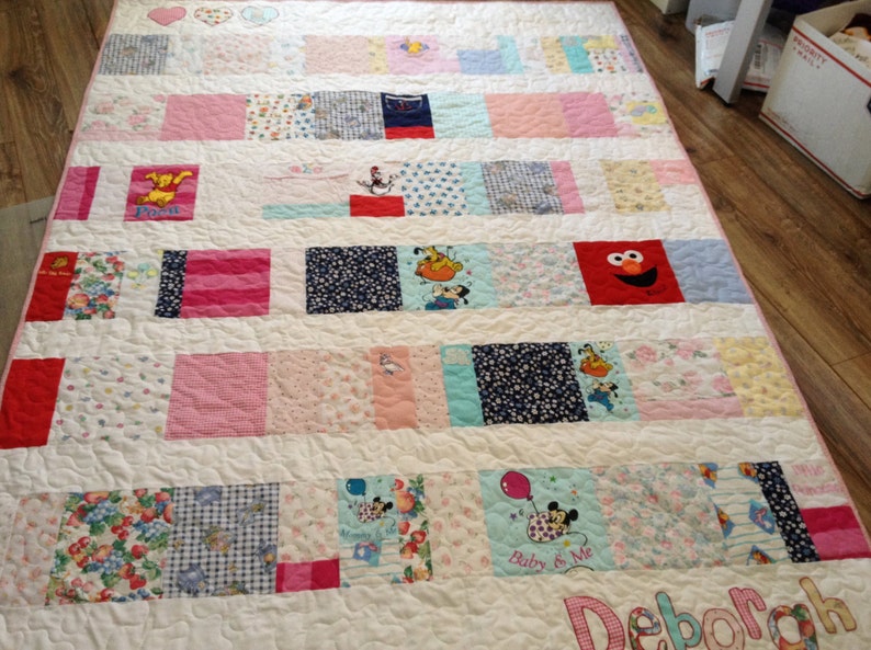 Baby Clothes Memory Quilt Blanket Deposit image 2